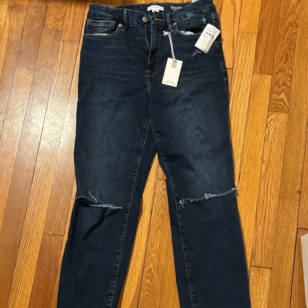 Good American Deep Blue Straight Jeans - Picture 5 of 5